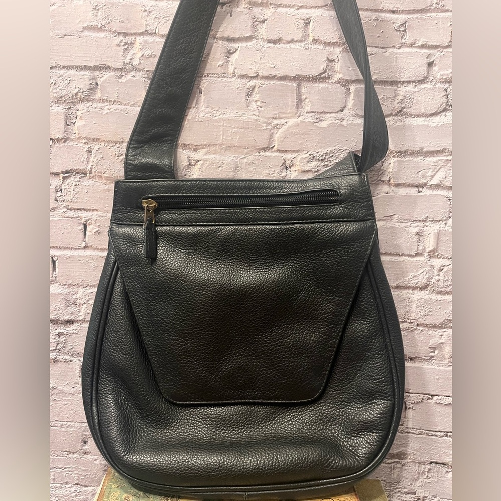 Black Leather Crossbody